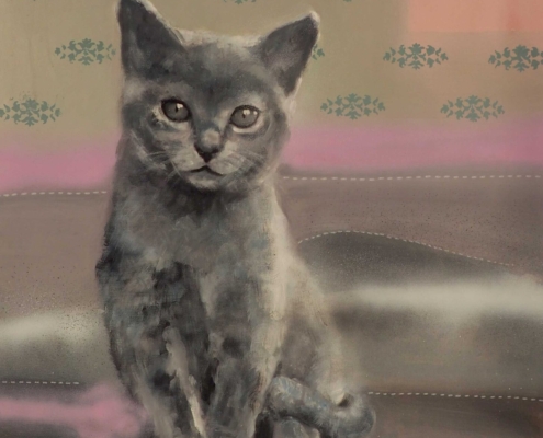 "Moody cat"-60cmx80cm-acrylics on canvas